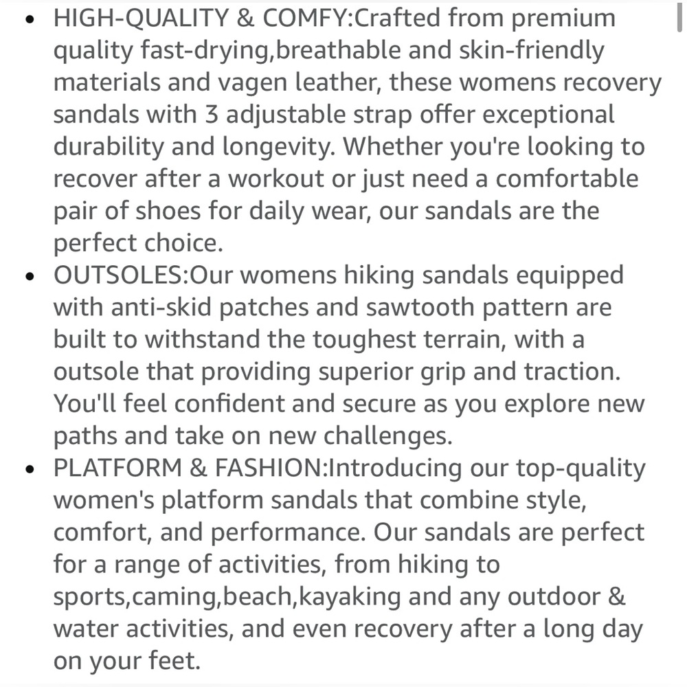 ONCAI Women’s Walking Sandals Size 9 - Picture 14 of 16